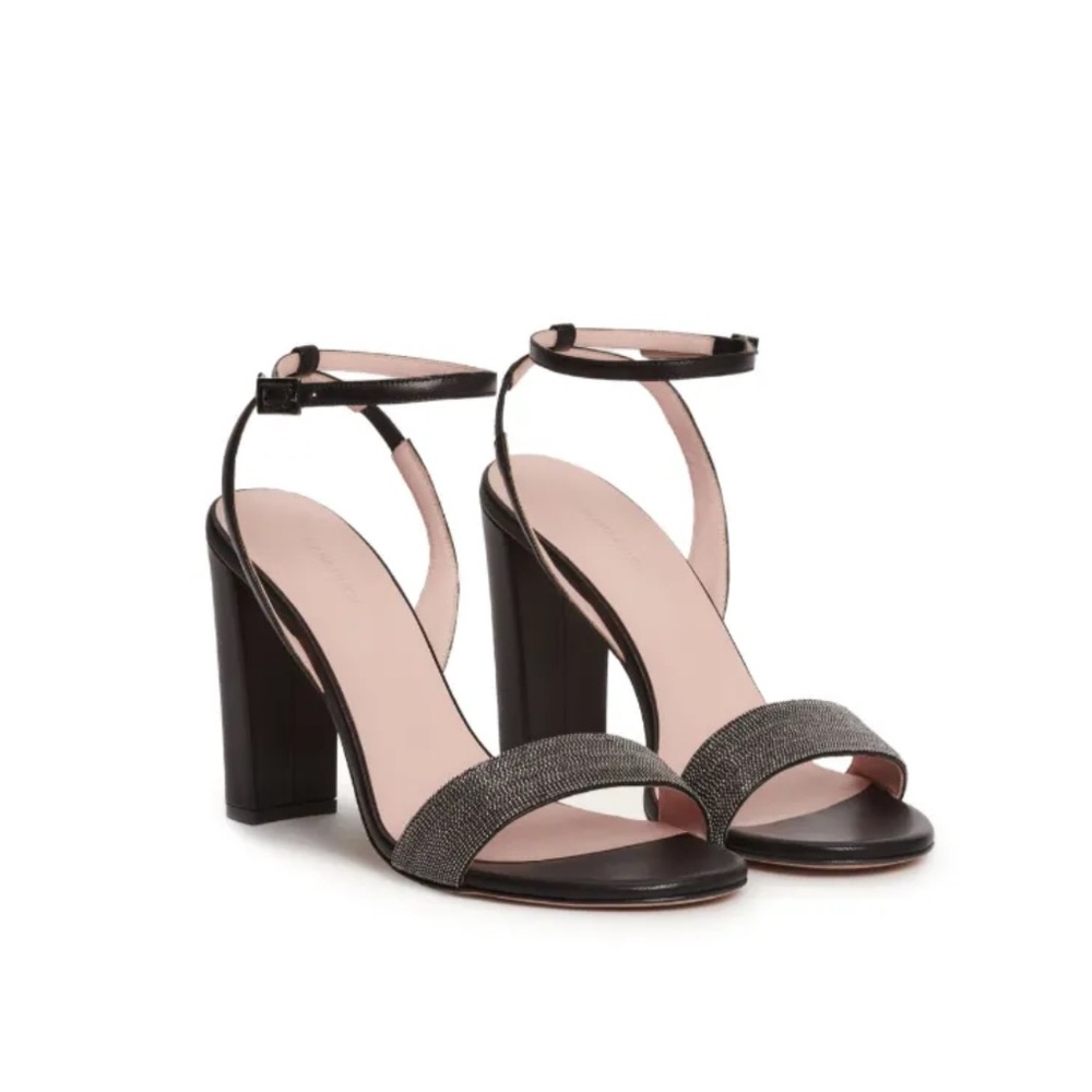 Fabiana Filippi Bead-embellished Block-heel Sandals